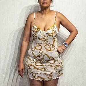 Baby Phat White Mini Nightgown Sz M